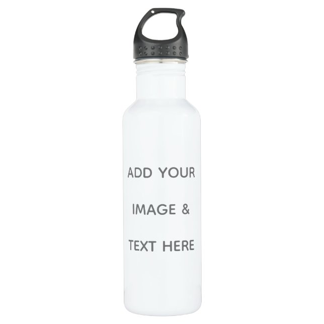 Create Your Own white  710 Ml Water Bottle (Front)