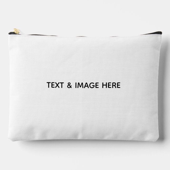 Create Your Own white Accessory Pouch (Front)