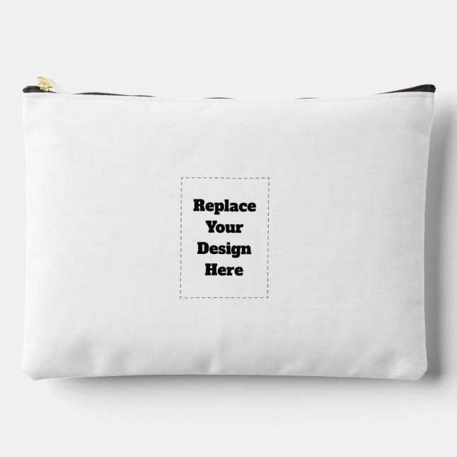Create Your Own white  Accessory Pouch (Front)