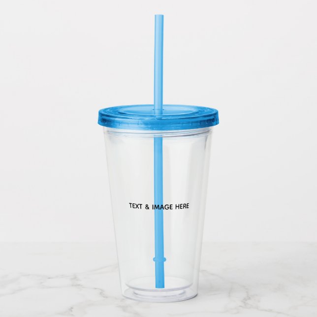 Create Your Own white Acrylic Tumbler (Front)