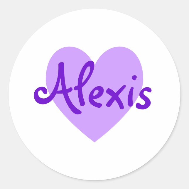 Create Your Own White and Purple Heart Classic Round Sticker (Front)