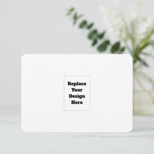 Create Your Own white  Announcement (Standing Front)