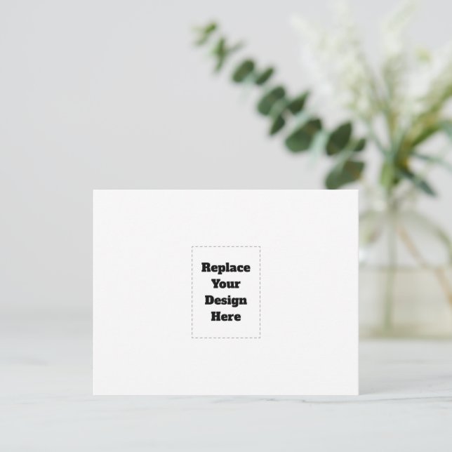 Create Your Own white  Announcement (Standing Front)