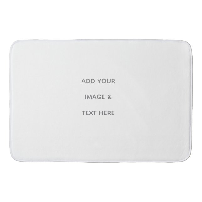 Create Your Own white  Bath Mat (Front)
