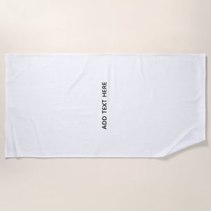 Create Your Own White  Beach Towel