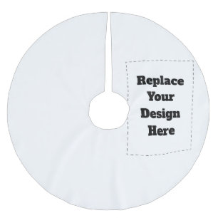 Create Your Own white  Brushed Polyester Tree Skirt