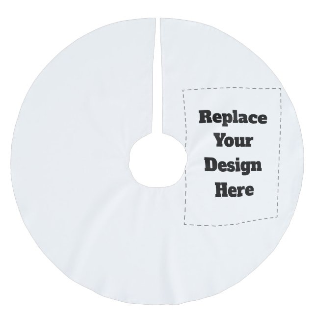 Create Your Own white  Brushed Polyester Tree Skirt (Front)