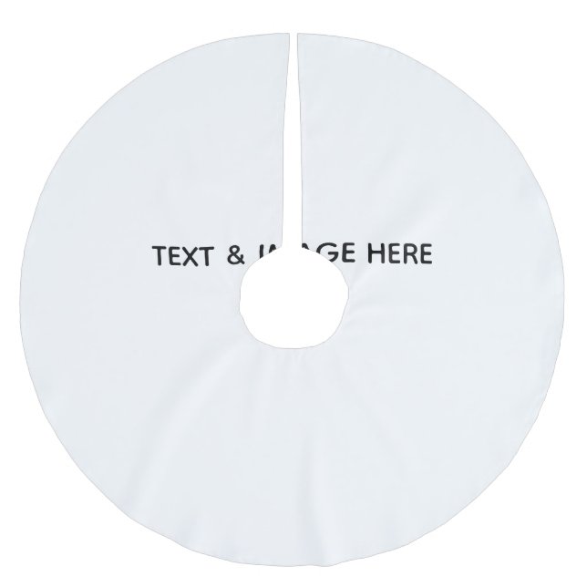 Create Your Own white Brushed Polyester Tree Skirt (Front)