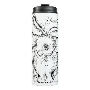 Create Your Own White Bunny Rabbit Thermal Tumbler