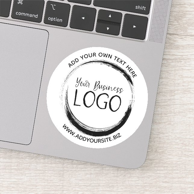 Create Your Own White Business Logo Circle (Detail)