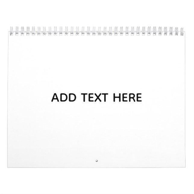Create Your Own White  Calendar (Cover)