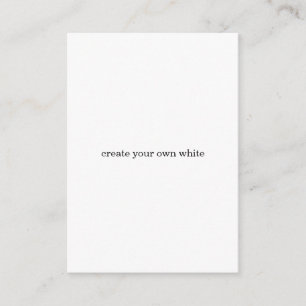 create your own white calling card