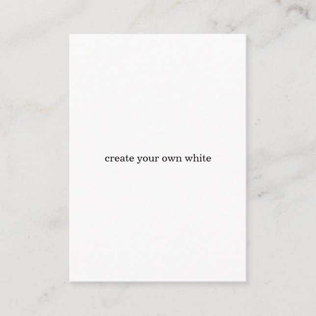 create your own white  calling card (Front)