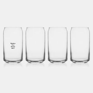 Create Your Own white Can Glass