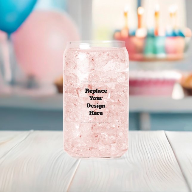 Create Your Own white  Can Glass (Insitu (Baby Shower))