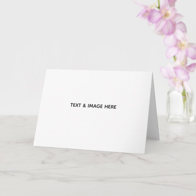 Create Your Own white Card (Orchid)