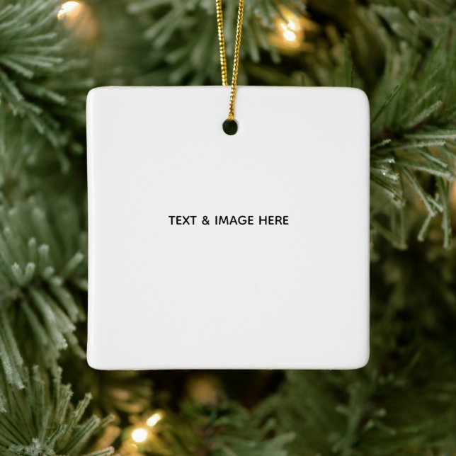 Create Your Own white Ceramic Ornament (Tree)