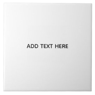 Create Your Own White  Ceramic Tile