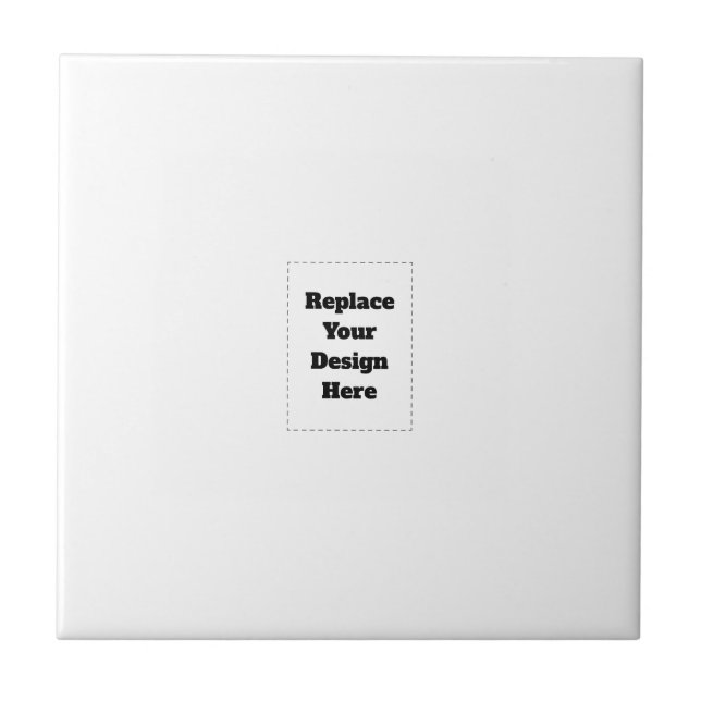 Create Your Own white  Ceramic Tile (Front)