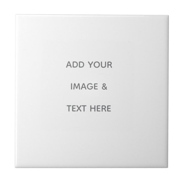 Create Your Own white  Ceramic Tile (Front)