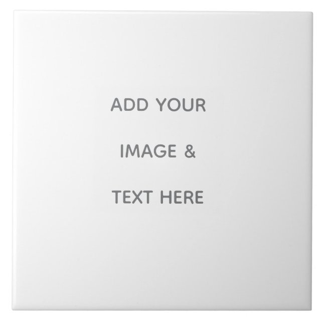 Create Your Own white  Ceramic Tile (Front)