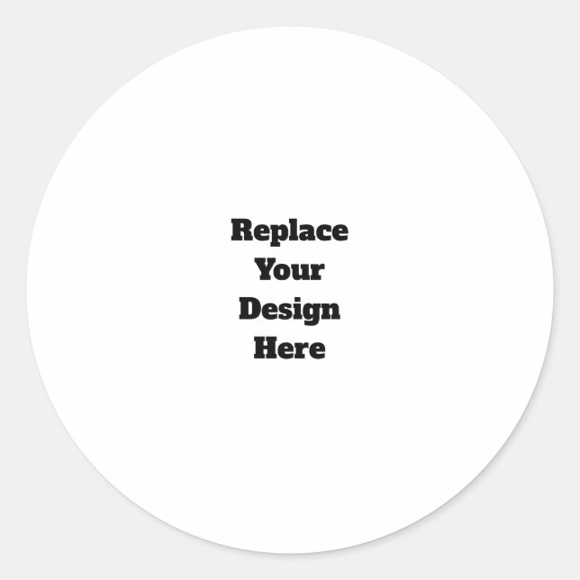 Create Your Own white  Classic Round Sticker (Front)