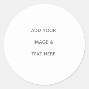 Create Your Own white  Classic Round Sticker