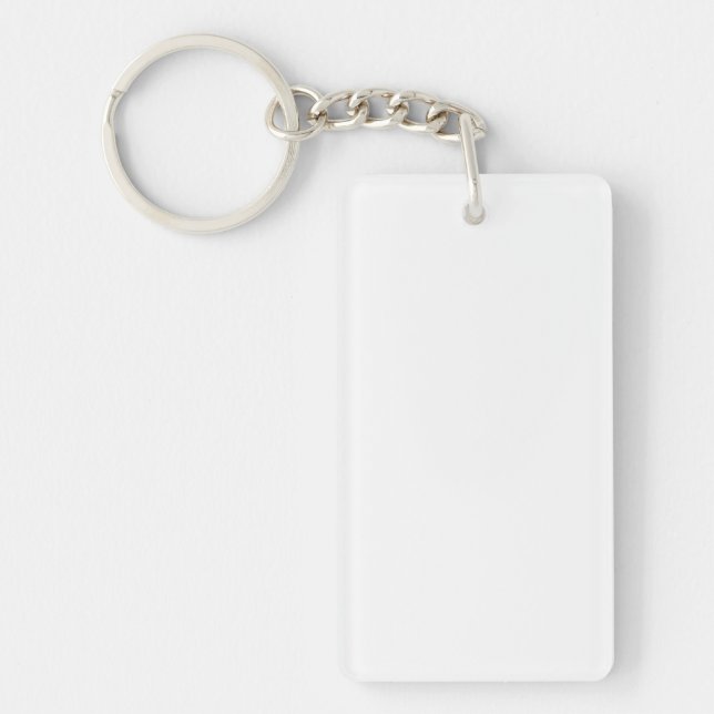 Create Your Own White Custom Acrylic Keychain (Front)