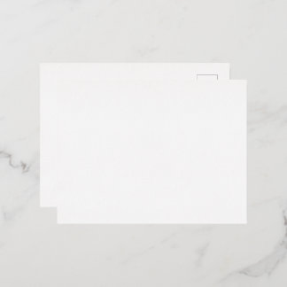 Create Your Own White Custom Foil Invitation Postcard