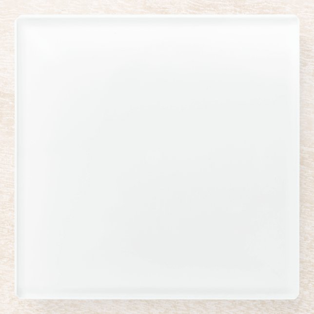 Create Your Own White Custom Glass Coaster (Front)