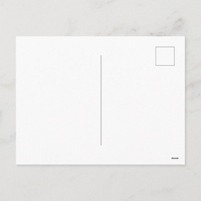 Create Your Own White Custom Holiday Postcard (Back)