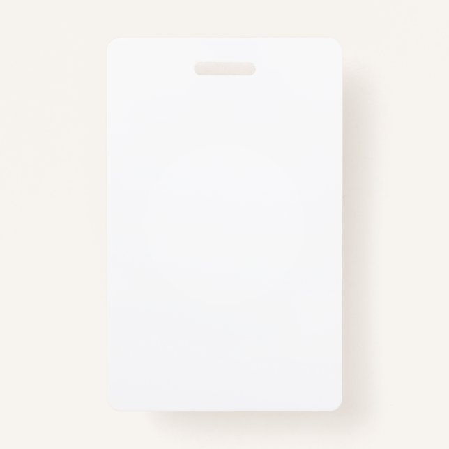 Create Your Own White Custom ID Badge (Front)