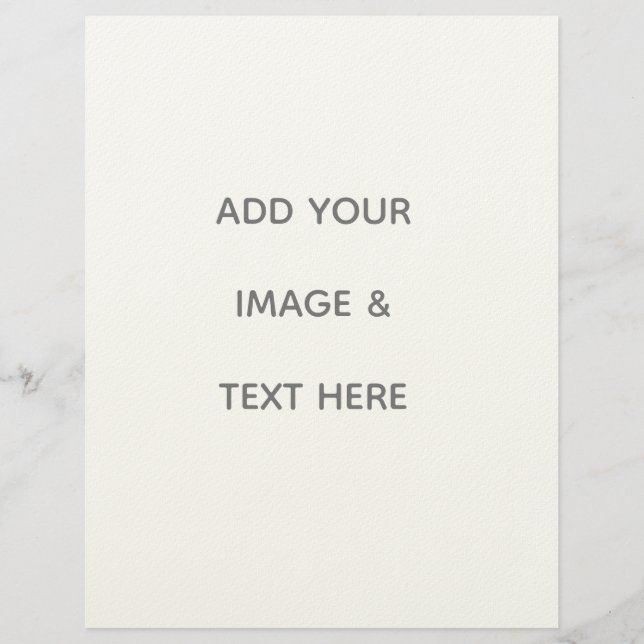 Create Your Own white  Custom Letterhead (Front)