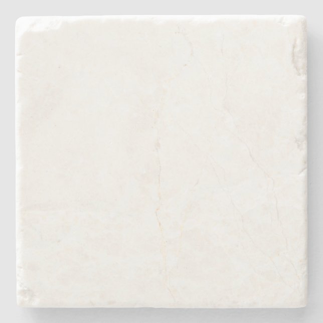 Create Your Own White Custom Marble Stone Coaster (Front)