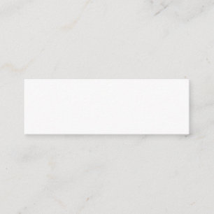 Create Your Own White Custom personalised Mini Business Card