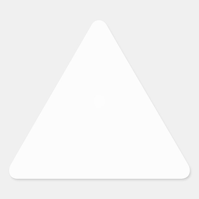 Create Your Own White Custom Triangle Stickers (Front)