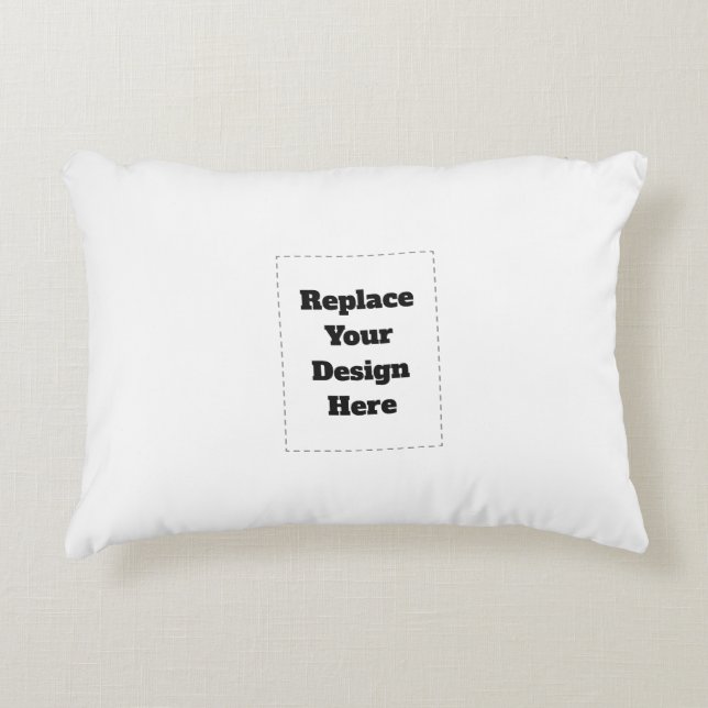 Create Your Own white  Decorative Cushion (Front)