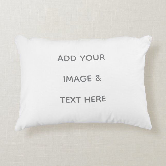 Create Your Own white  Decorative Cushion (Front)