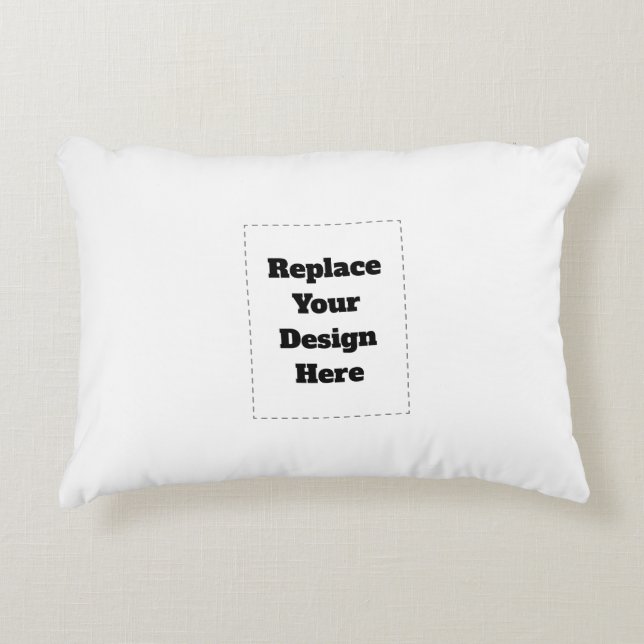 Create Your Own white  Decorative Cushion (Front)