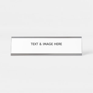 Create Your Own white Desk Name Plate