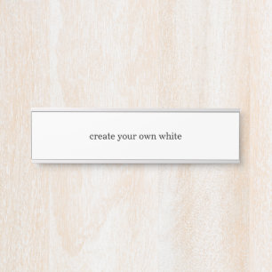 create your own white door sign