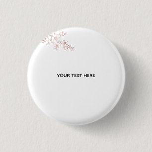 Create Your Own White Elegant 3 Cm Round Badge