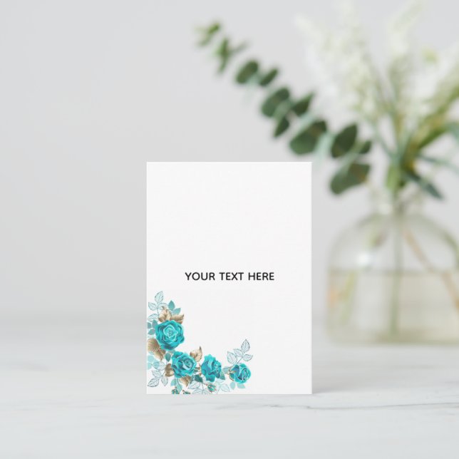 Create Your Own White Elegant Calling Card (Standing Front)