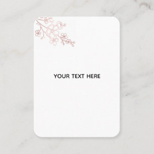 Create Your Own White Elegant Calling Card