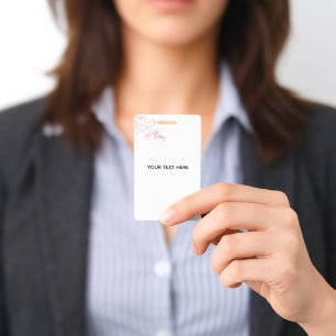 Create Your Own White Elegant ID Badge