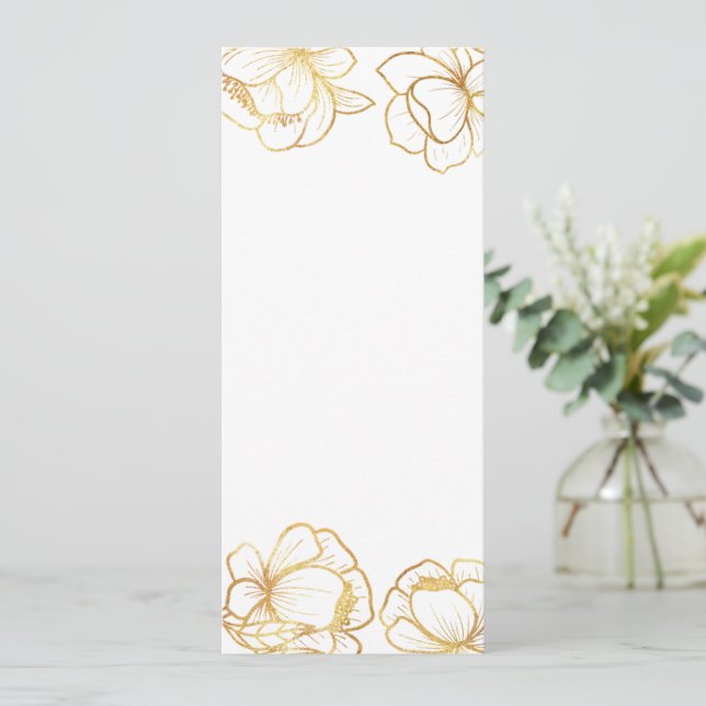 Create Your Own White Elegant Invitation (Standing Front)