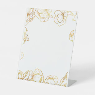 Create Your Own White Elegant Pedestal Sign