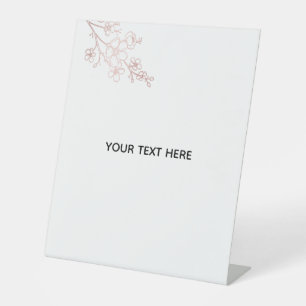 Create Your Own White Elegant Pedestal Sign