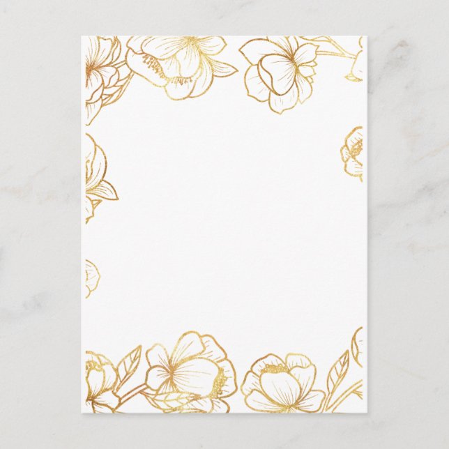 Create Your Own White Elegant Postcard (Front)