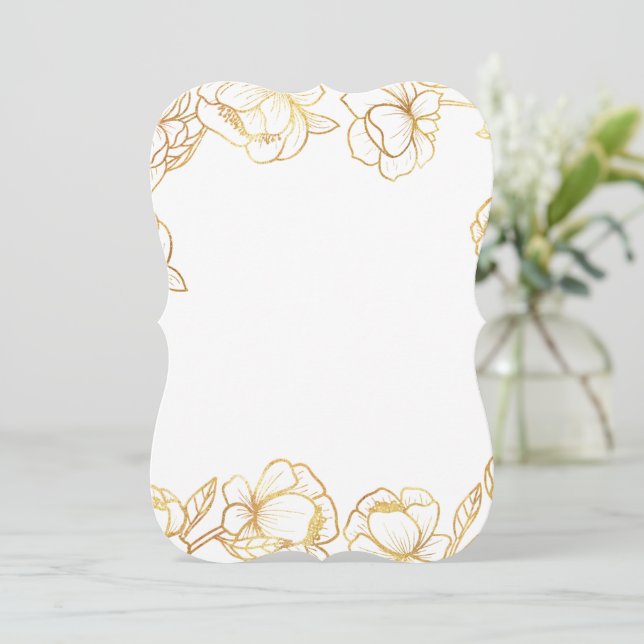Create Your Own White Elegant Save The Date (Standing Front)